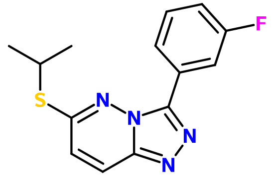 (image for) MC017261 3-(3-Fluorophenyl)-6-propan-2-ylsulfanyl-[1,2,4]triazolo[3,4-f]pyridazine